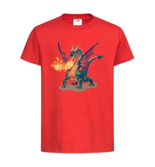 Детская футболка Fire Dragon Красный фото