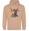 Мужская толстовка (худи) Fire Dragon Песочный Мужская толстовка (худи) Fire Dragon Песочный фото