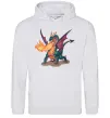 Женская толстовка (худи) Fire Dragon Серый меланж фото