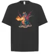 Футболка Оверсайз Fire Dragon Черный фото