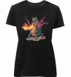 Жіноча преміум футболка Fire Dragon Чорний фото