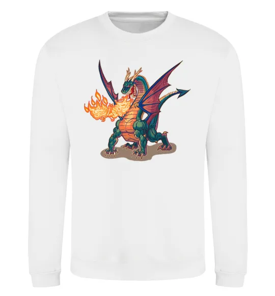 Свитшот Fire Dragon Белый фото