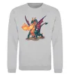 Свитшот Fire Dragon Серый меланж фото