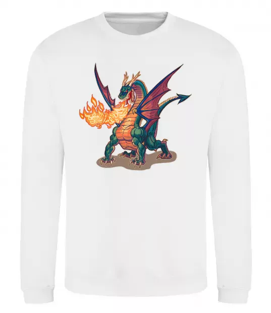 Свитшот Fire Dragon Белый фото