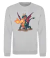 Свитшот Fire Dragon Серый меланж фото