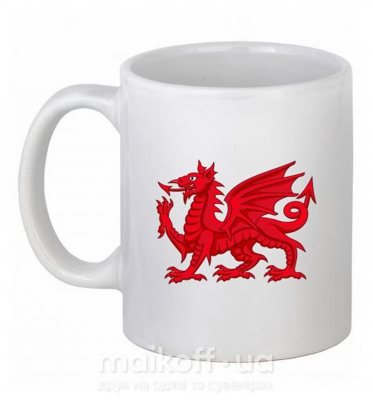 Чашка керамічна Красный Дракон Білий фото