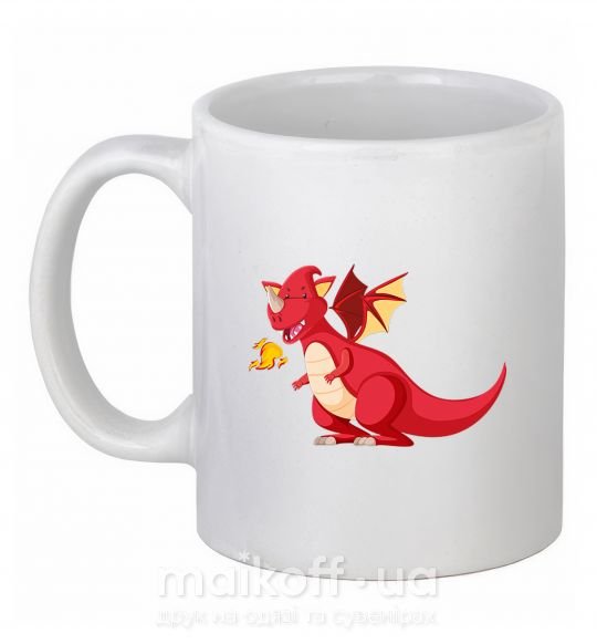 Чашка керамічна Red Dragon Білий фото