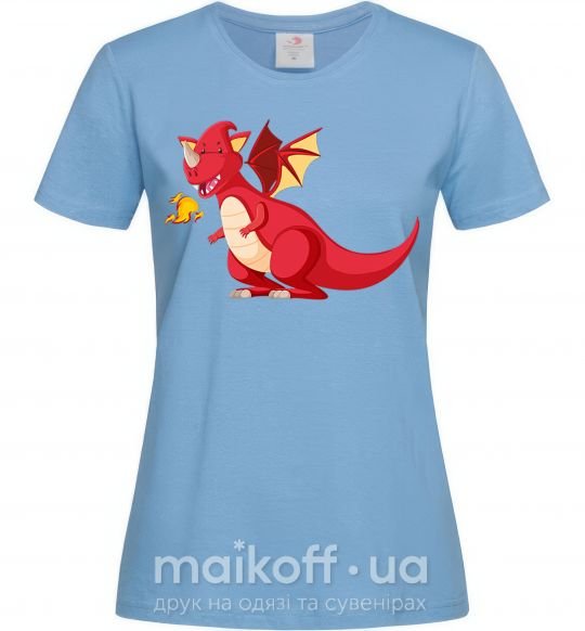 Жіноча футболка Red Dragon Блакитний фото