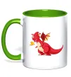 Чашка с цветной ручкой Red Dragon Лаймовый фото