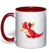 Чашка з кольоровою ручкою Red Dragon Червоний фото