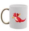 Чашка з кольоровою ручкою Red Dragon Золото фото