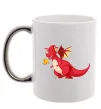 Чашка з кольоровою ручкою Red Dragon Срібло фото