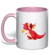 Чашка з кольоровою ручкою Red Dragon Ніжно рожевий фото