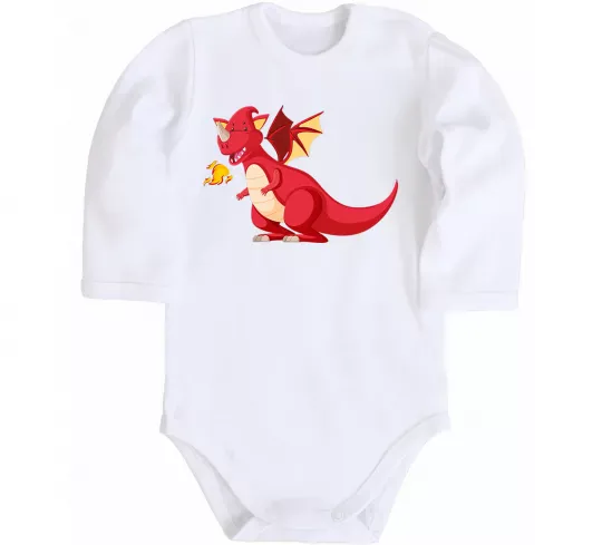 Детский боди Red Dragon Белый фото