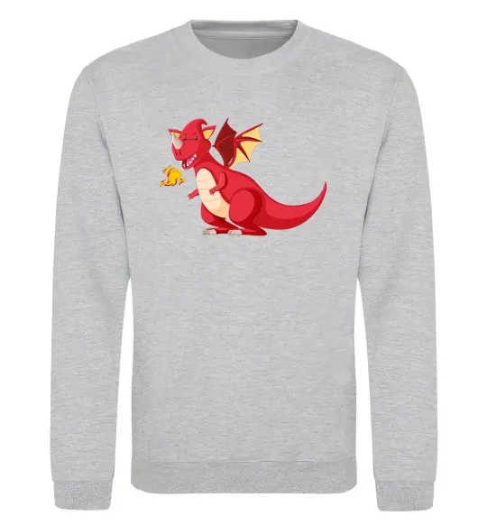 Свитшот Red Dragon Серый меланж фото