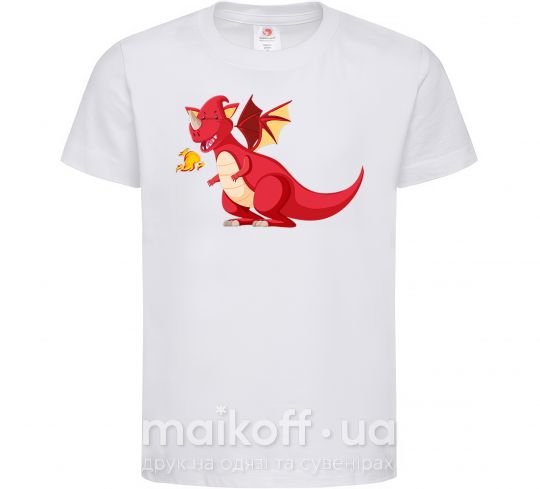 Дитяча футболка Red Dragon Білий фото