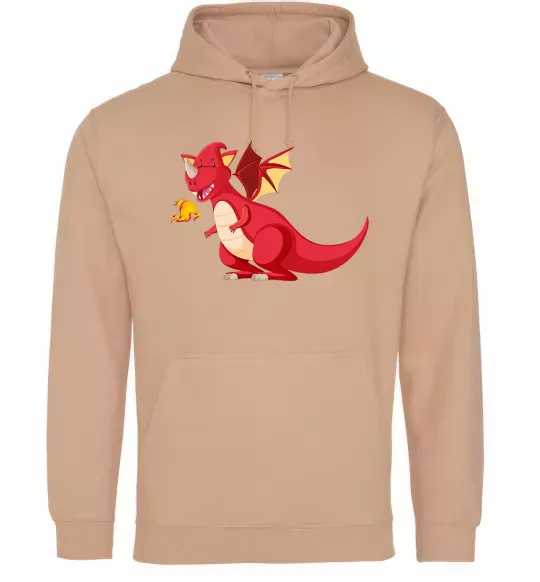 Чоловіча толстовка (худі) Red Dragon Пісочний фото