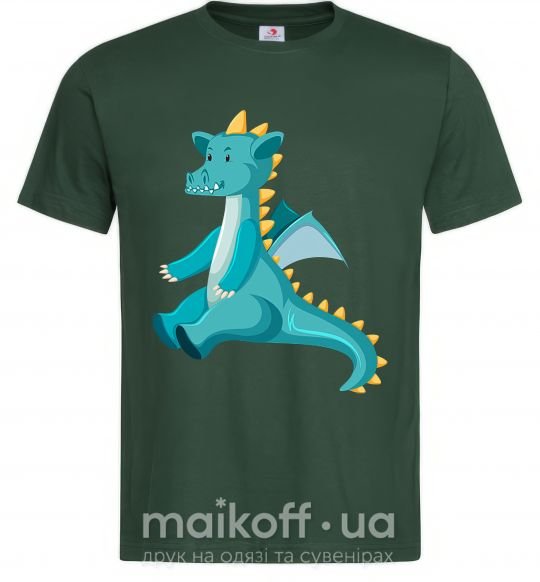 Мужская футболка Бирюзовый Дракон Темно-зеленый фото