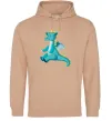 Женская толстовка (худи) Бірюзовий Дракон Песочный фото