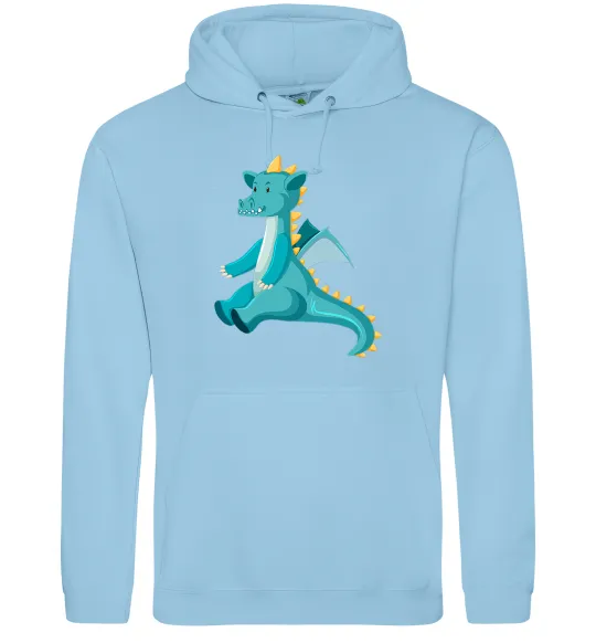 Жіноча толстовка (худі) Бірюзовий Дракон Блакитний фото