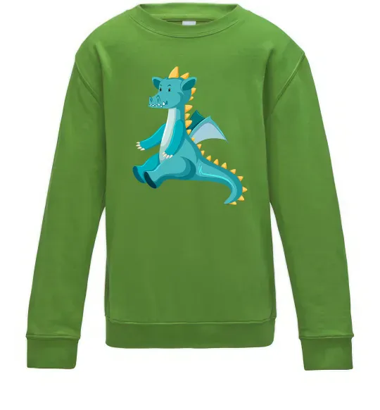 Детский Свитшот Бірюзовий Дракон Лаймовый фото