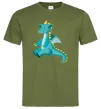 Мужская футболка Бірюзовий Дракон Оливковый фото