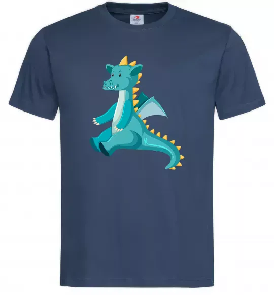 Мужская футболка Бірюзовий Дракон Темно-синий фото