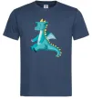 Мужская футболка Бірюзовий Дракон Темно-синий фото