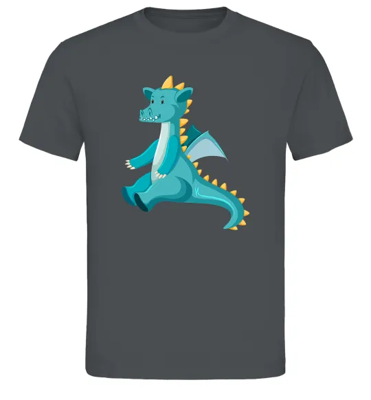 Мужская футболка Бірюзовий Дракон Графит фото