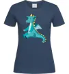 Жіноча футболка Бірюзовий Дракон Темно-синій Жіноча футболка Бірюзовий Дракон Темно-синій фото