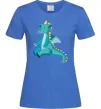 Жіноча футболка Бірюзовий Дракон Яскраво-синій Жіноча футболка Бірюзовий Дракон Яскраво-синій фото