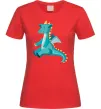 Жіноча футболка Бірюзовий Дракон Червоний Жіноча футболка Бірюзовий Дракон Червоний фото