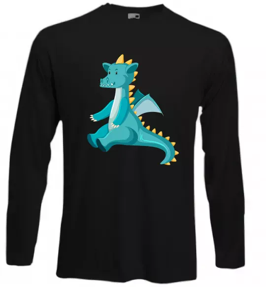 Лонгслив Бірюзовий Дракон Черный фото