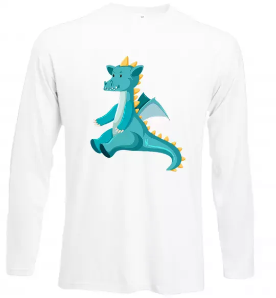 Лонгслив Бірюзовий Дракон Белый фото