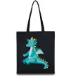 Еко-сумка Бірюзовий Дракон Чорний Еко-сумка Бірюзовий Дракон Чорний фото