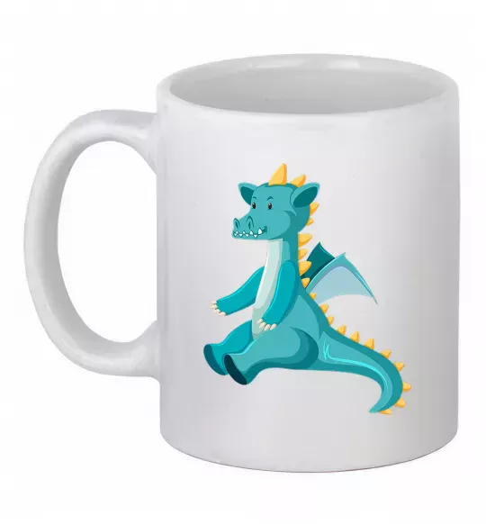 Чашка керамическая Бірюзовий Дракон Белый фото