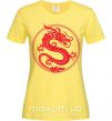 Жіноча футболка Дракон в круге Лимонний фото
