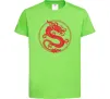 Детская футболка Дракон в колі Лаймовый фото
