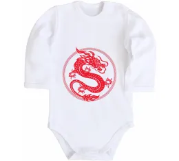 Детский боди Dragon Family Белый фото