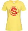 Женская футболка Дракон в колі Лимонный фото