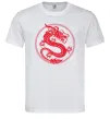 Мужская футболка Дракон в колі Белый фото