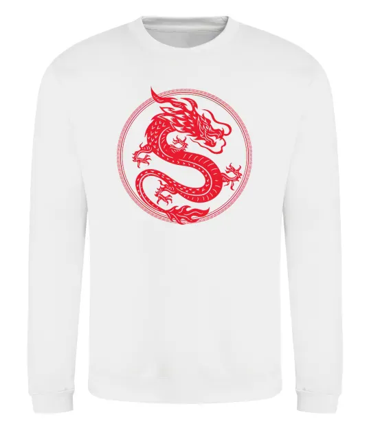 Свитшот Дракон в колі Белый фото
