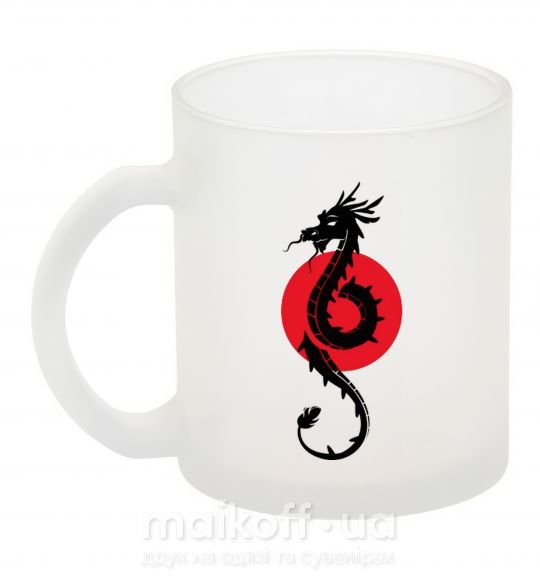 Чашка скляна Дракон в красном круге Фроузен фото