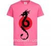 Дитяча футболка Дракон в красном круге Яскраво-рожевий фото