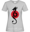 Жіноча футболка Дракон в красном круге Сірий фото