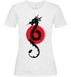 Женская футболка Дракон в красном круге Белый фото