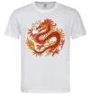 Мужская футболка Дракон полум'я Белый фото