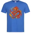 Мужская футболка Дракон полум'я Ярко-синий фото