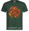 Чоловіча футболка Дракон пламя Темно-зелений фото