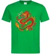 Мужская футболка Дракон полум'я Зеленый фото